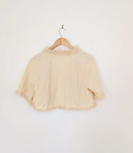 Load image into Gallery viewer, Pale Yellow Vintage Shrug / Bolero. Size 10
