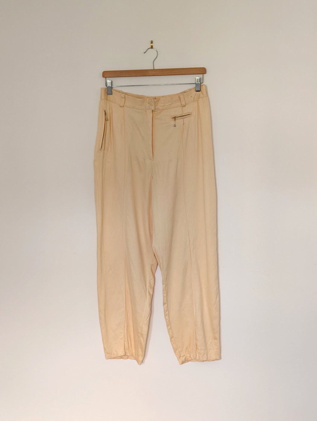 Pale Yellow Trousers. Size 12