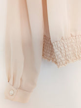 Load image into Gallery viewer, Cream Blouse with Rose Buttons Size 14
