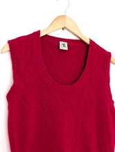 Load image into Gallery viewer, Red Knitted Sleeveless Jumper Size 10

