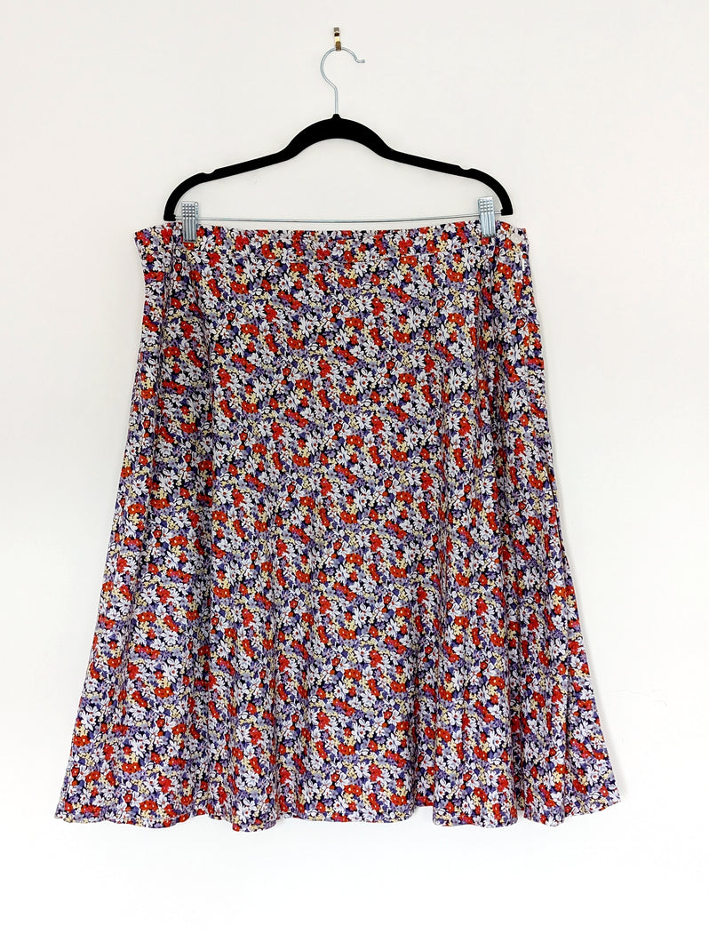 Size 22 floral cotton skirt