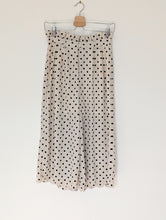 Load image into Gallery viewer, Black and White Polka Dot Trousers Size 8

