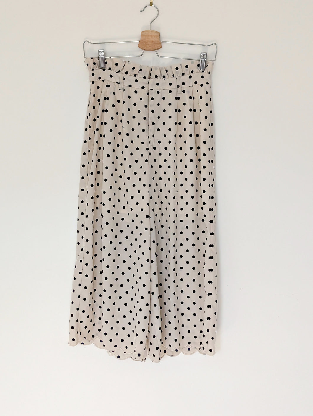 Black and White Polka Dot Trousers Size 8