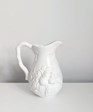 Load image into Gallery viewer, White Ceramic Jug with Fruit Design
