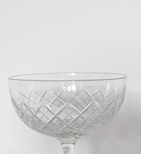 Load image into Gallery viewer, Two Cut Glass Champagne Coupes
