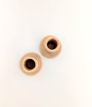Load image into Gallery viewer, Two Small Peach Candle Holders
