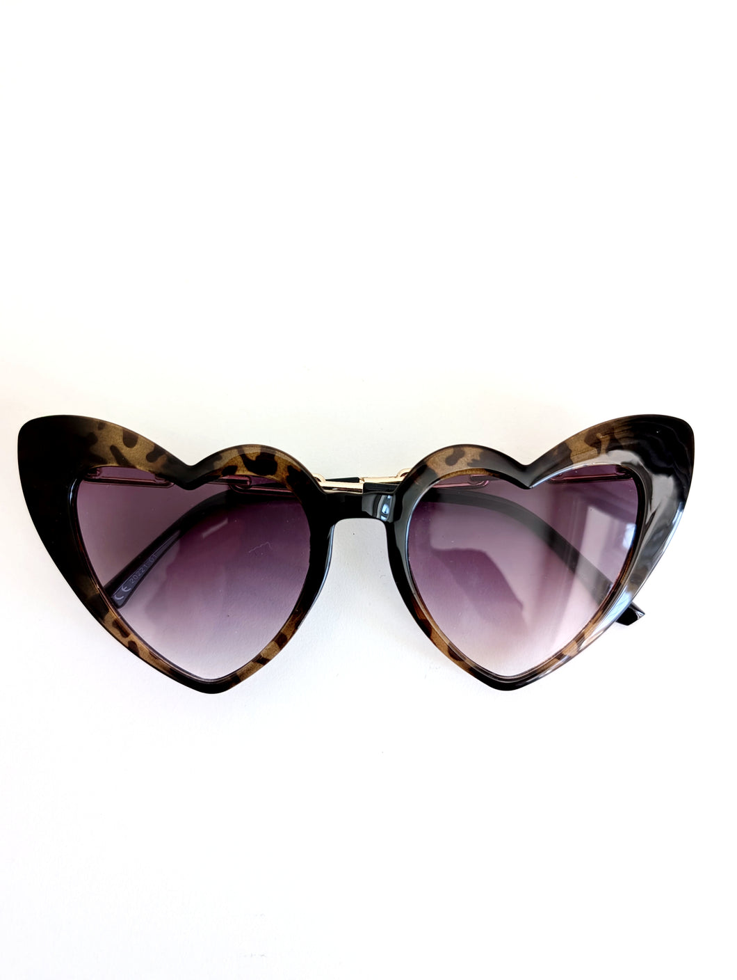 Heart Shaped Animal Print Sunglasses
