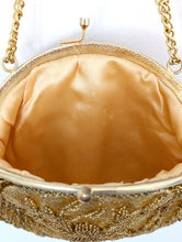 Load image into Gallery viewer, Gold Beaded Vintage Bag

