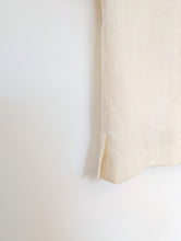 Load image into Gallery viewer, Vintage Cream Long Sleeve Dress with Collar and Bow. Size 12
