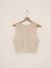 Load image into Gallery viewer, Cream Wool Blend Waistcoat. Size 8
