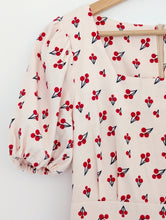 Load image into Gallery viewer, Cream and Cherry Dress. Size 8
