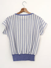 Load image into Gallery viewer, Purple and Silver Metallic Sleeveless Jumper. Size 12
