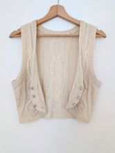 Load image into Gallery viewer, Cream Wool Blend Waistcoat. Size 8
