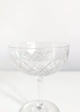 Load image into Gallery viewer, Two Cut Glass Champagne Coupes
