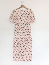 Load image into Gallery viewer, Cream and Cherry Dress. Size 8
