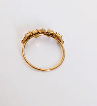 Load image into Gallery viewer, Gold Plated Ring with Stones. Size Q
