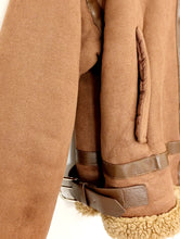 Load image into Gallery viewer, Brown Suede Effect Jacket. Size 12
