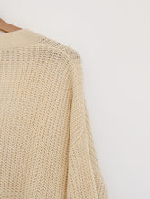 Load image into Gallery viewer, Cream Cardigan with Mushroom Sleeves. Size 24
