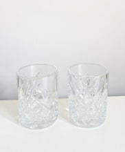 Load image into Gallery viewer, Pair of Vintage Cut Glass Shot Glasses
