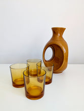 Load image into Gallery viewer, Set of Four Amber Drinking Glasses
