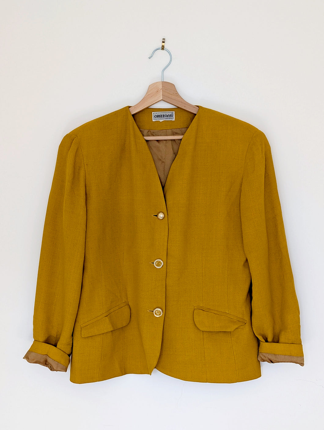 Mustard Yellow Blazer. Size 14