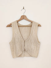 Load image into Gallery viewer, Cream Wool Blend Waistcoat. Size 8
