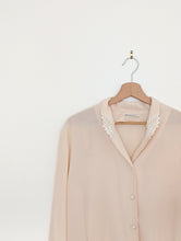 Load image into Gallery viewer, Cream Blouse with Rose Buttons Size 14

