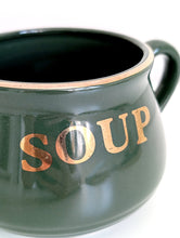 Load image into Gallery viewer, Green and Gold Soup Mug
